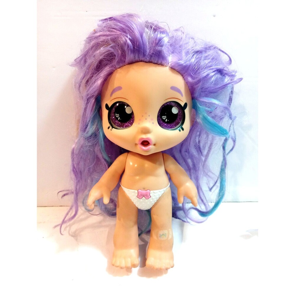 Kindi Kids Shiver ‘n’ Shake Rainbow Kate get well Doll purple hair WORK